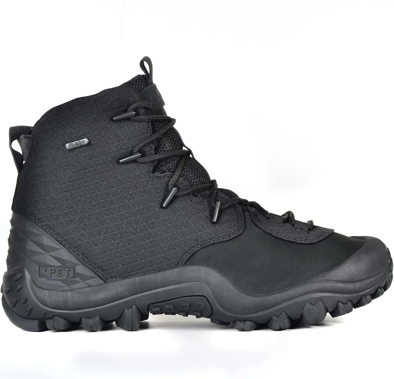 XPETI Mens Bravo Leather Waterproof Military Tactical Boot