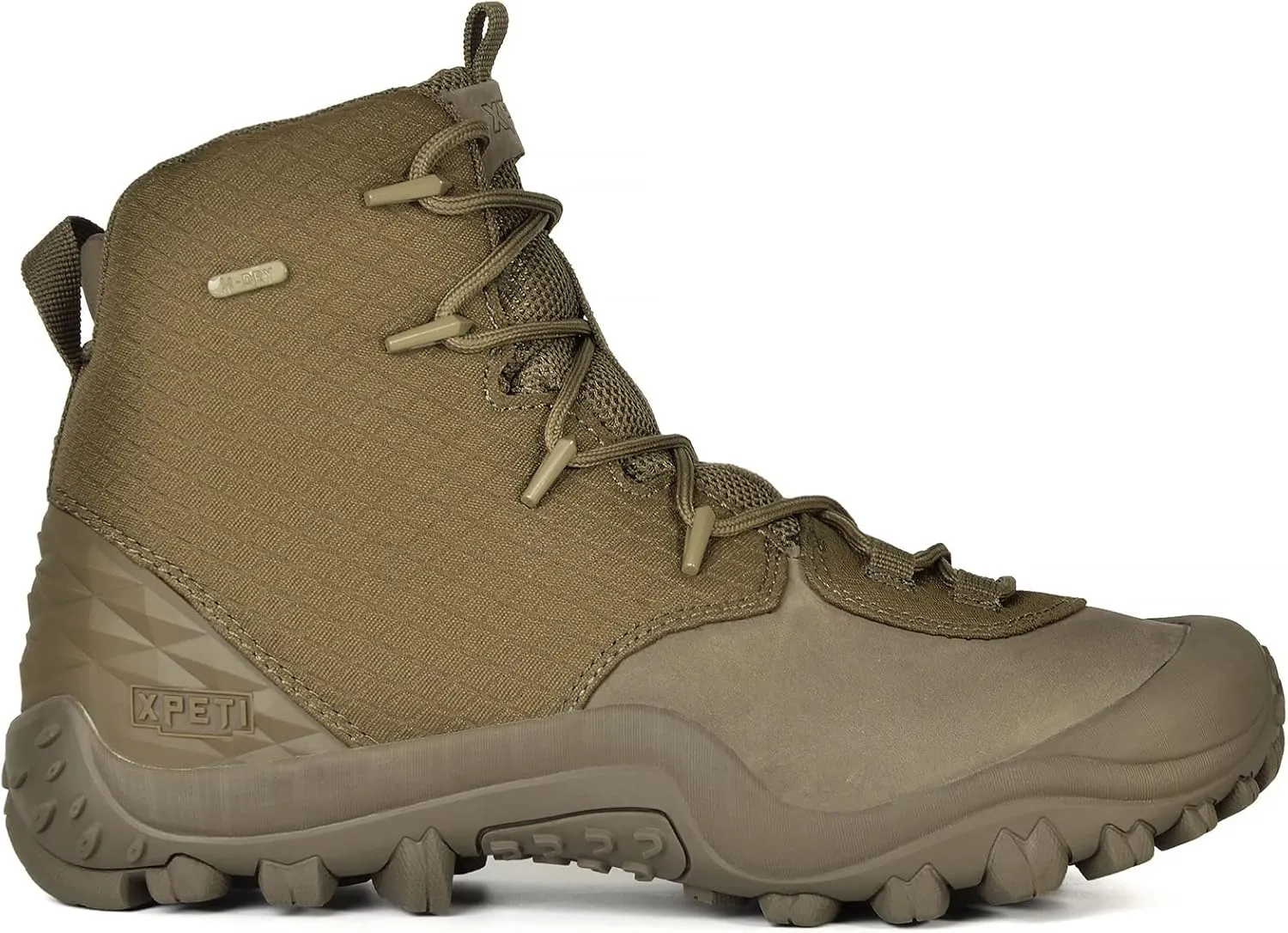 XPETI Mens Bravo Leather Waterproof Military Tactical Boot