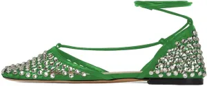 XYD Women Closed Square Toe Studded Flats Sandals Mesh D'Orsay Ankle Strap Slip On Prom Dance Ballroom Dress Shoes