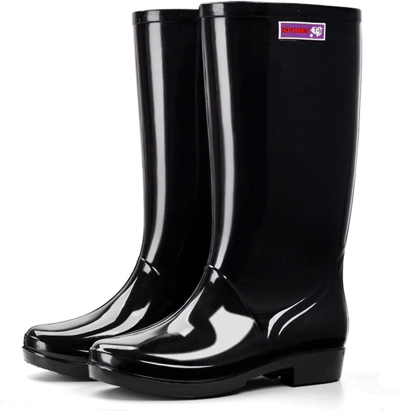 ZHOUYF Women Waterproof Rubber Rain Shoes PVC Non-Slip Garden Shoes Work Ankle Boots Mid Calf Rain Boots Outdoor Car Wash Footwear